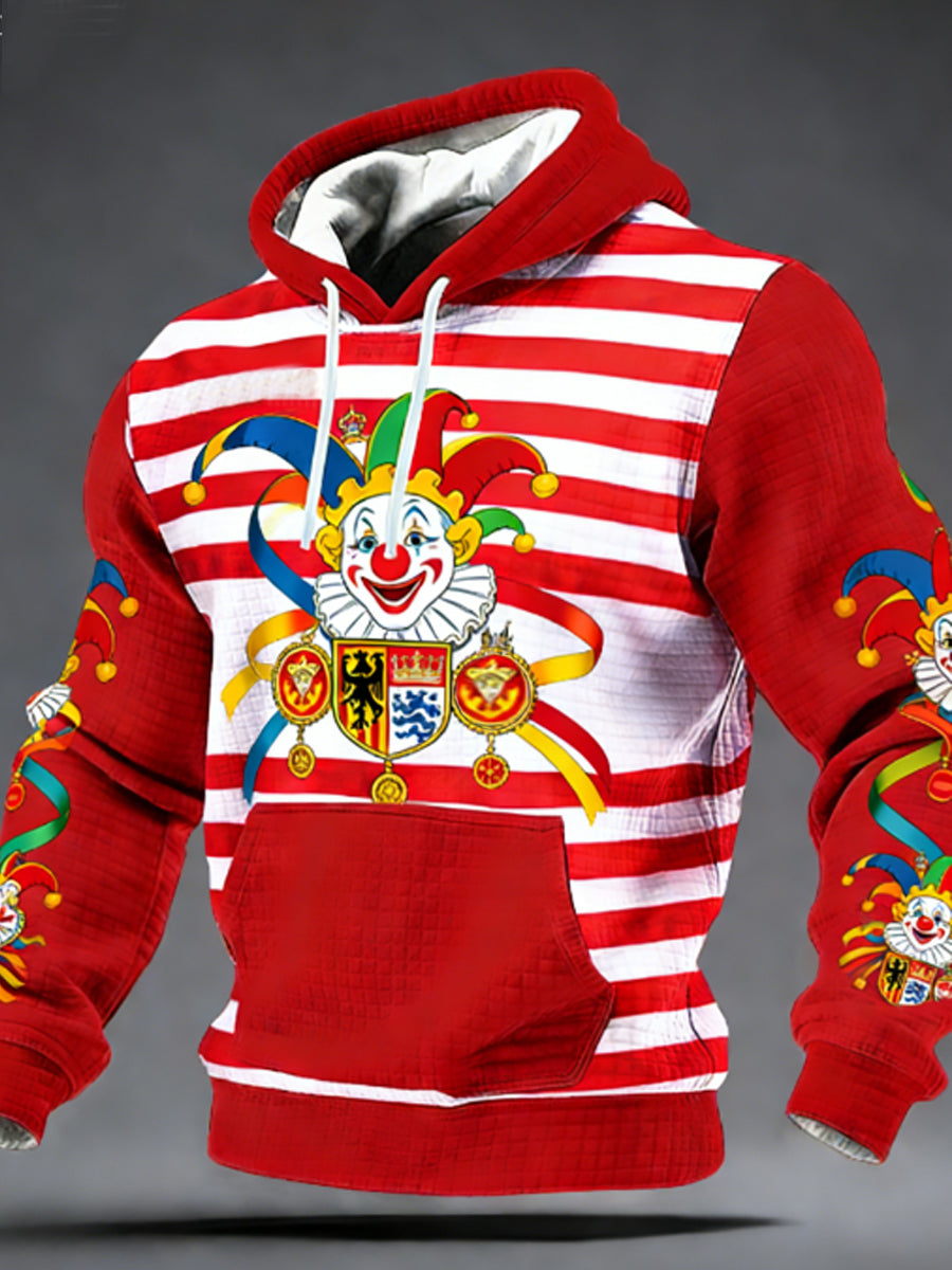 Men's Kölner Karneval Checkered Cotton Hoodie