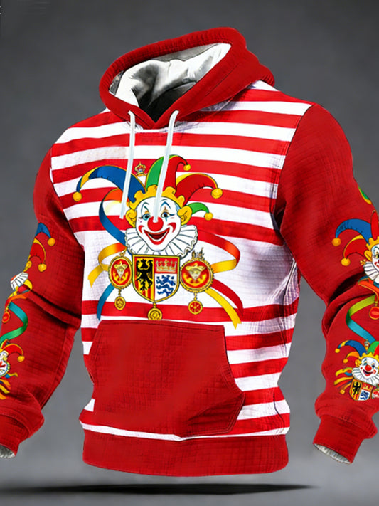 Men's Kölner Karneval Checkered Cotton Hoodie