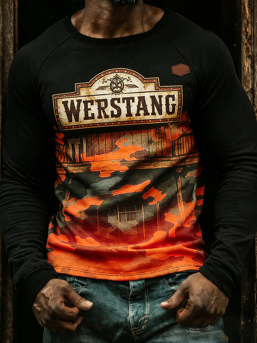 Men's Vintage Business Abstract Art Casual Top