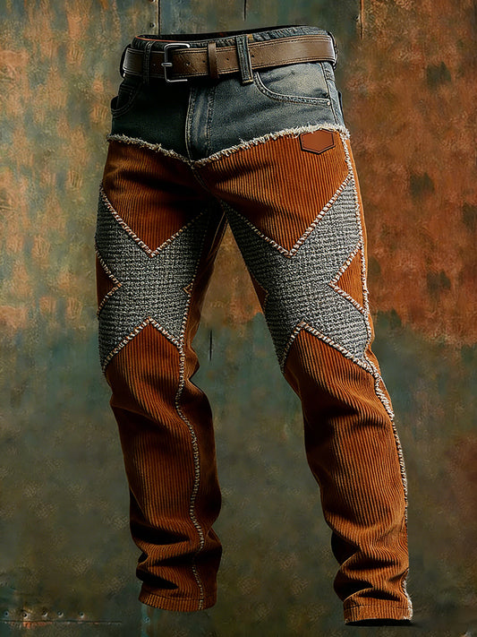 Men's Retro Business Style Casual Work Trousers