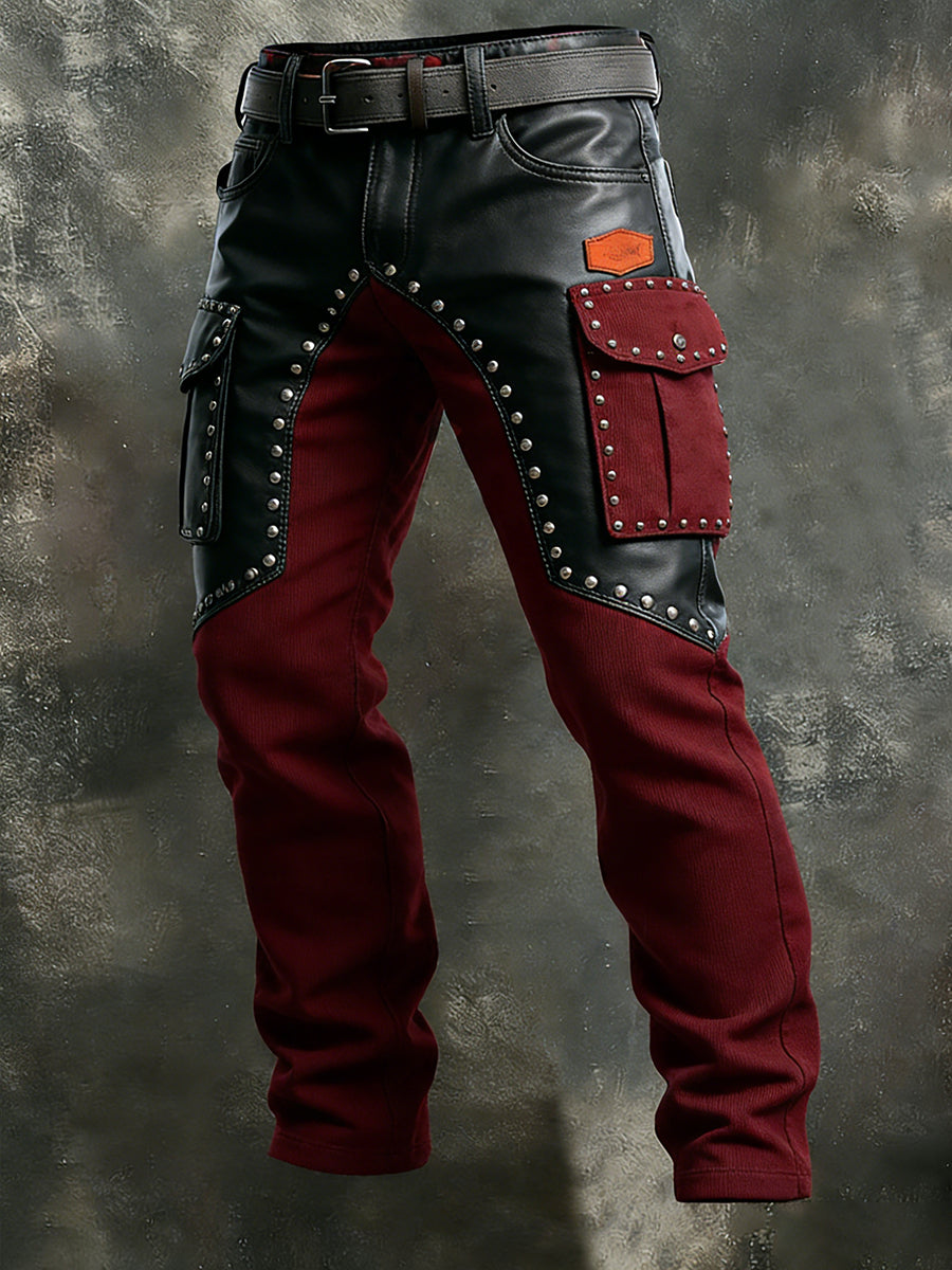 Men's Retro Business Style Casual Work Trousers