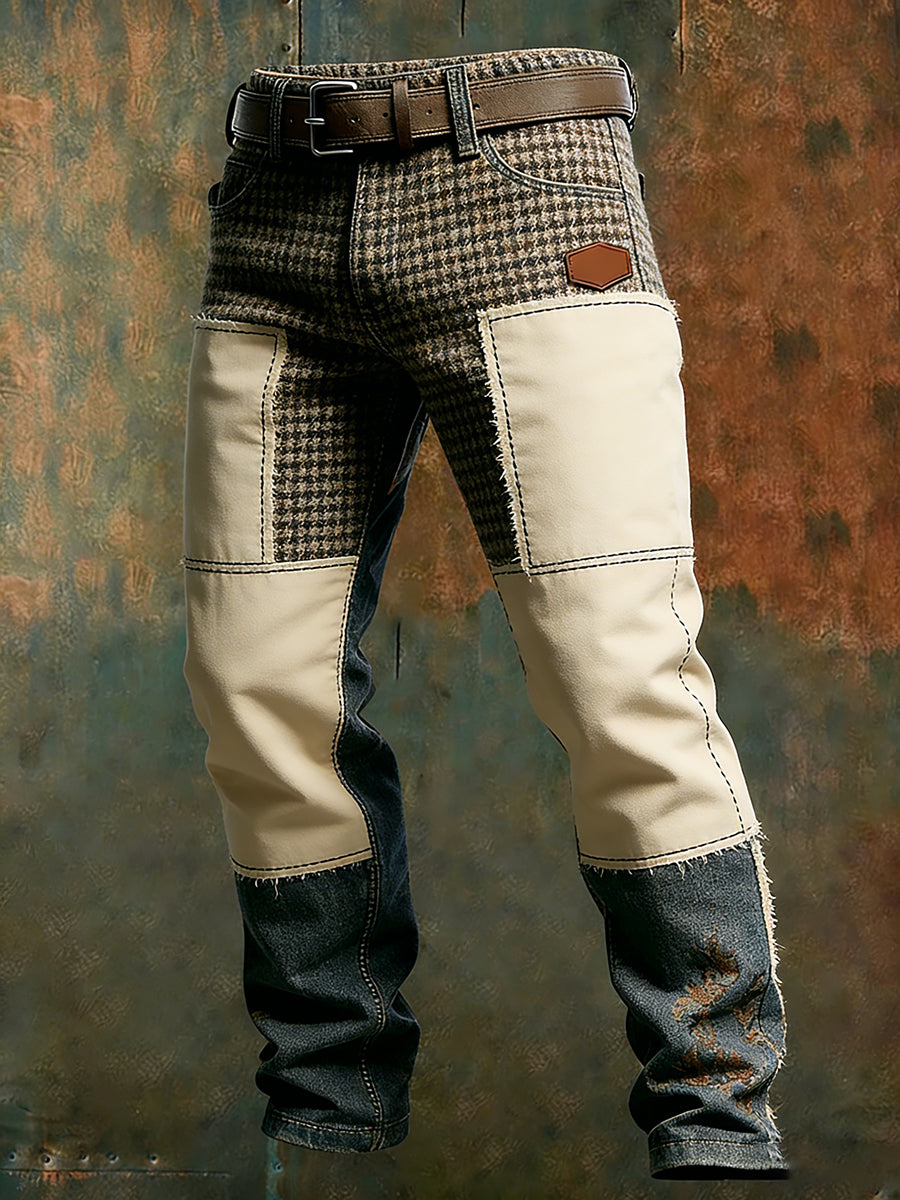 Men's Retro Business Style Casual Work Trousers