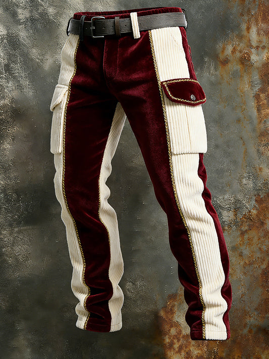 Men's Retro Business Style Casual Work Trousers