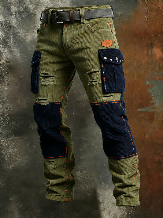 Men's Retro Business Style Casual Work Trousers