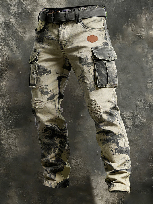 Men's Retro Business Style Casual Work Trousers