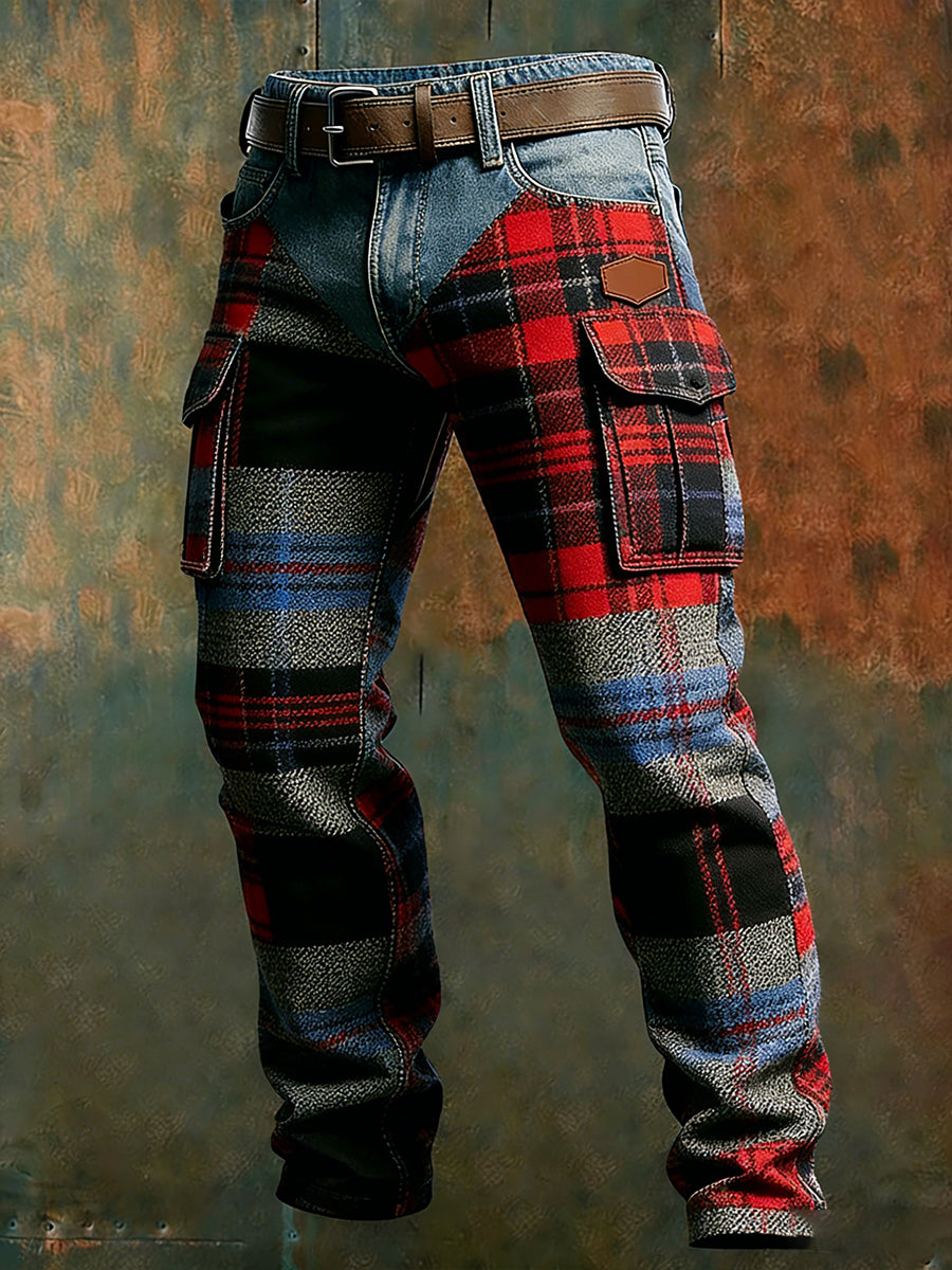 Men's Retro Business Style Casual Work Trousers