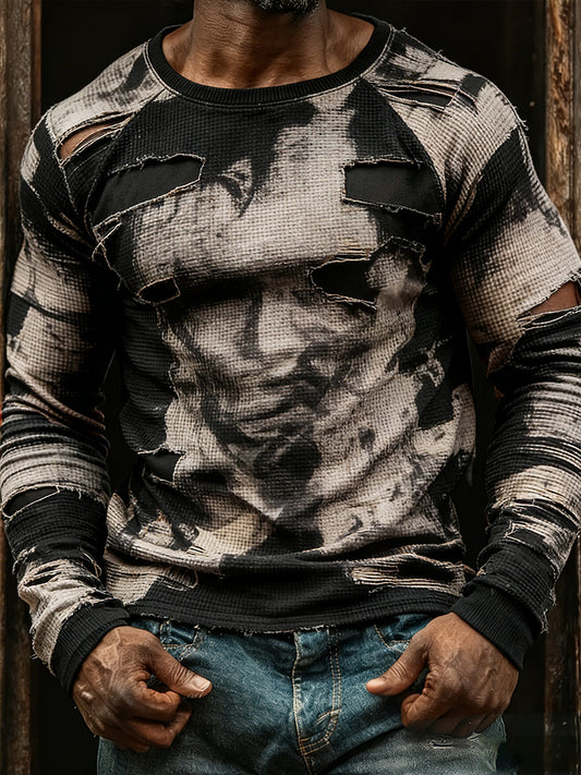 Men's Vintage Business Abstract Art Casual Top