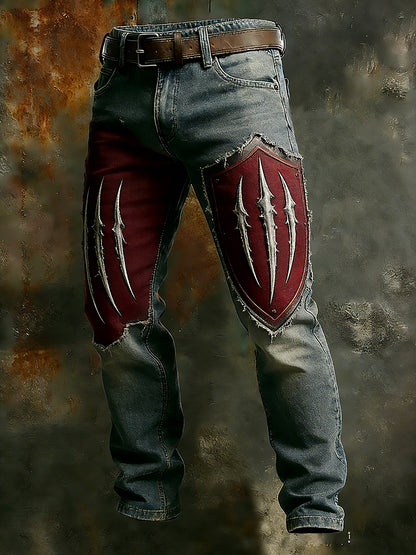 Men's Retro Business Style Casual Work Trousers