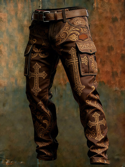Men's Retro Business Style Casual Work Trousers