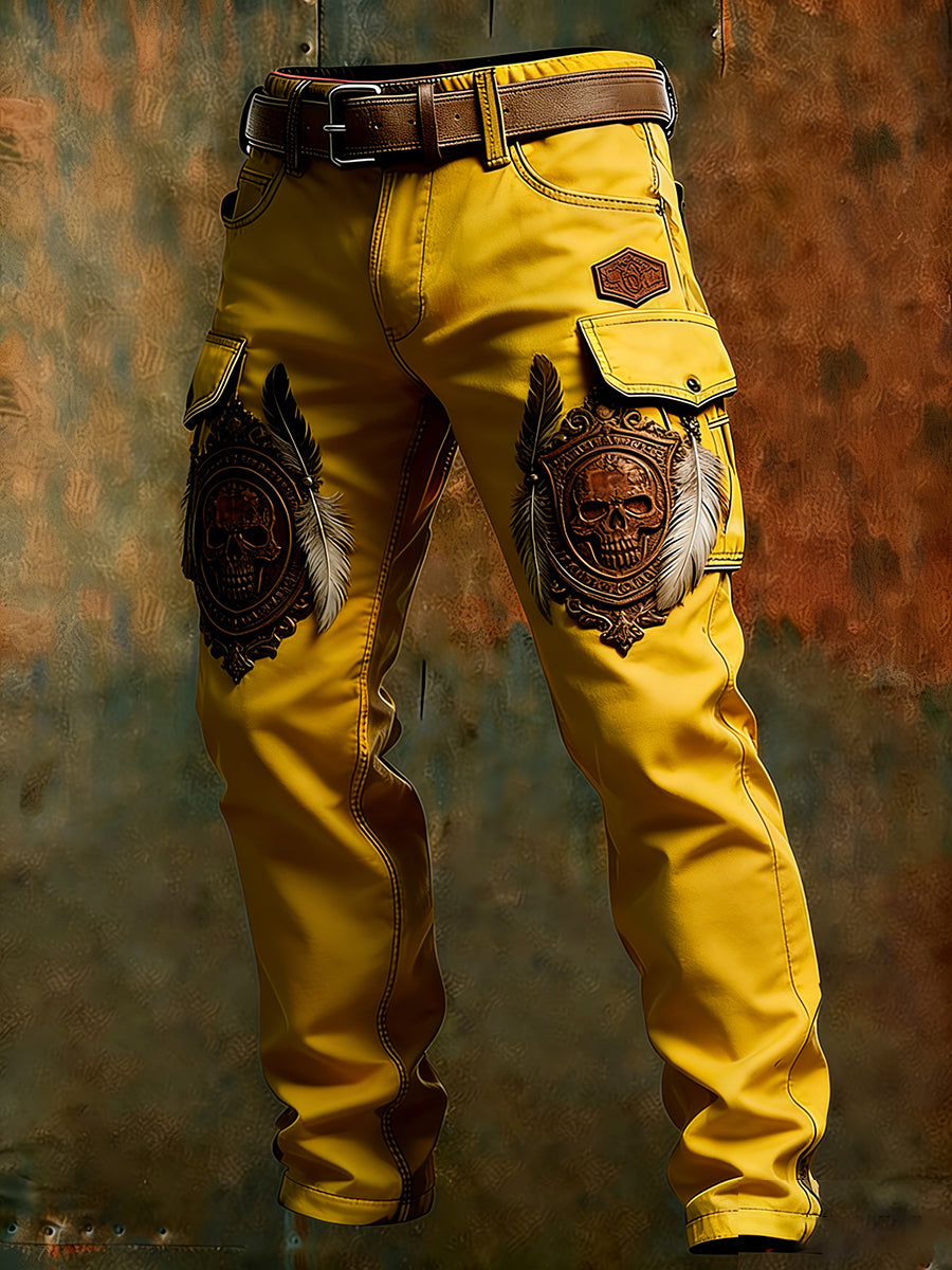 Men's Retro Business Style Casual Work Trousers