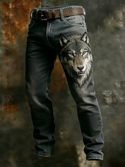 Men's Retro Business Style Casual Work Trousers