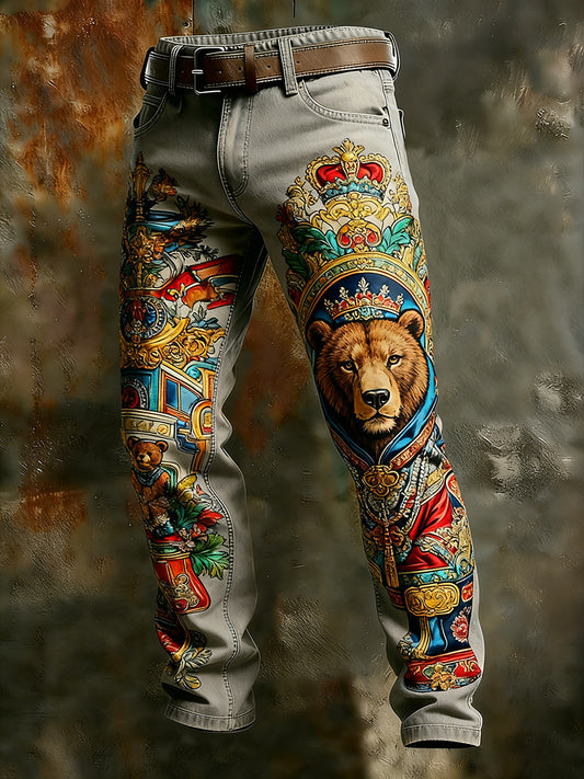 Men's Retro Business Style Casual Work Trousers
