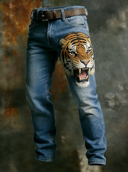Men's Retro Business Style Casual Work Trousers
