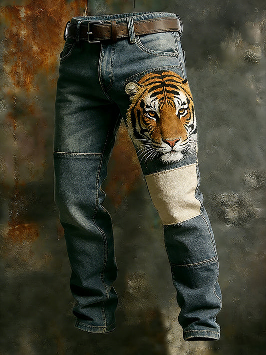 Men's Retro Business Style Casual Work Trousers