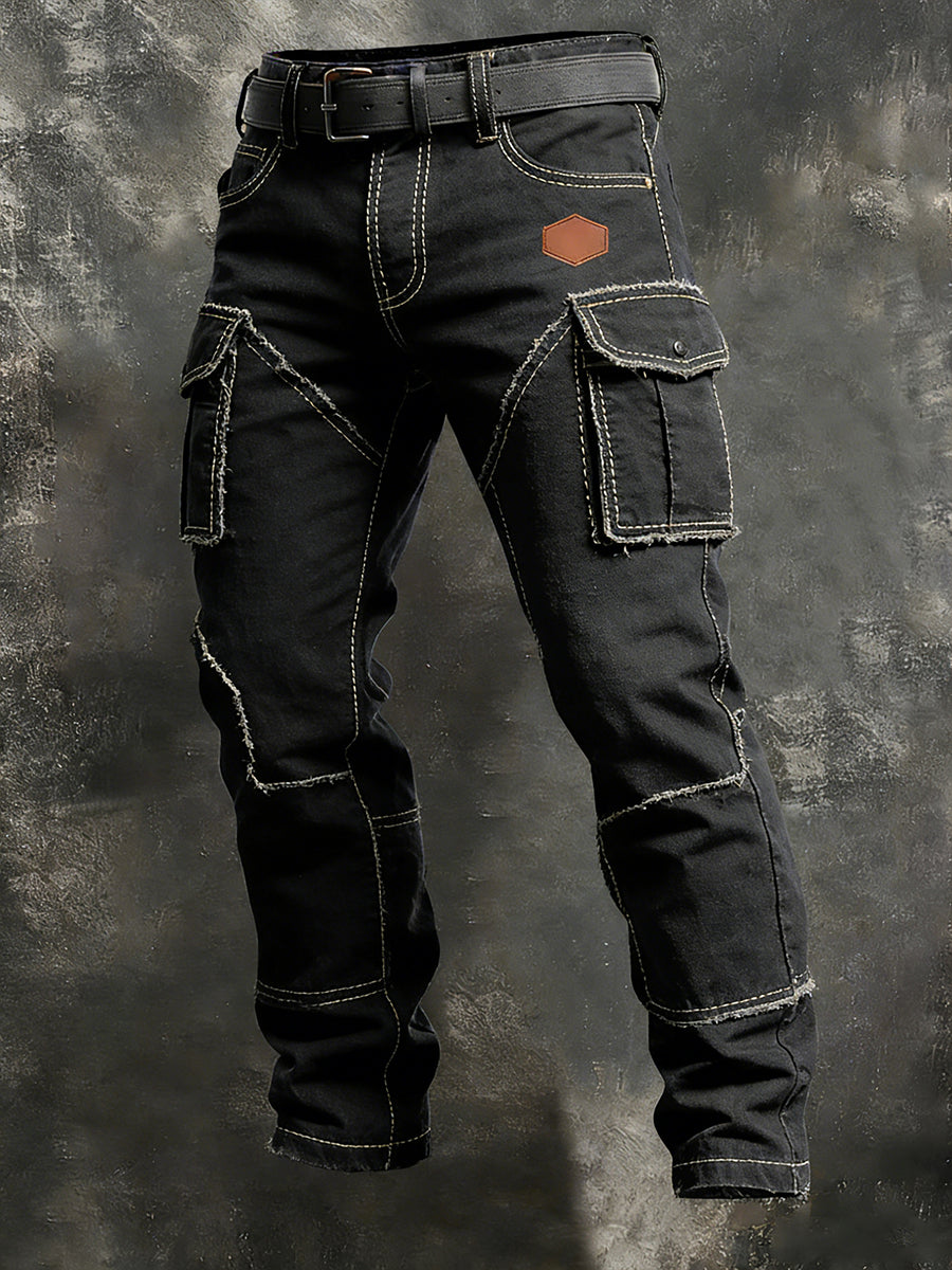 Men's Retro Business Style Casual Work Trousers