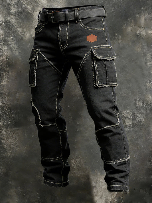 Men's Retro Business Style Casual Work Trousers
