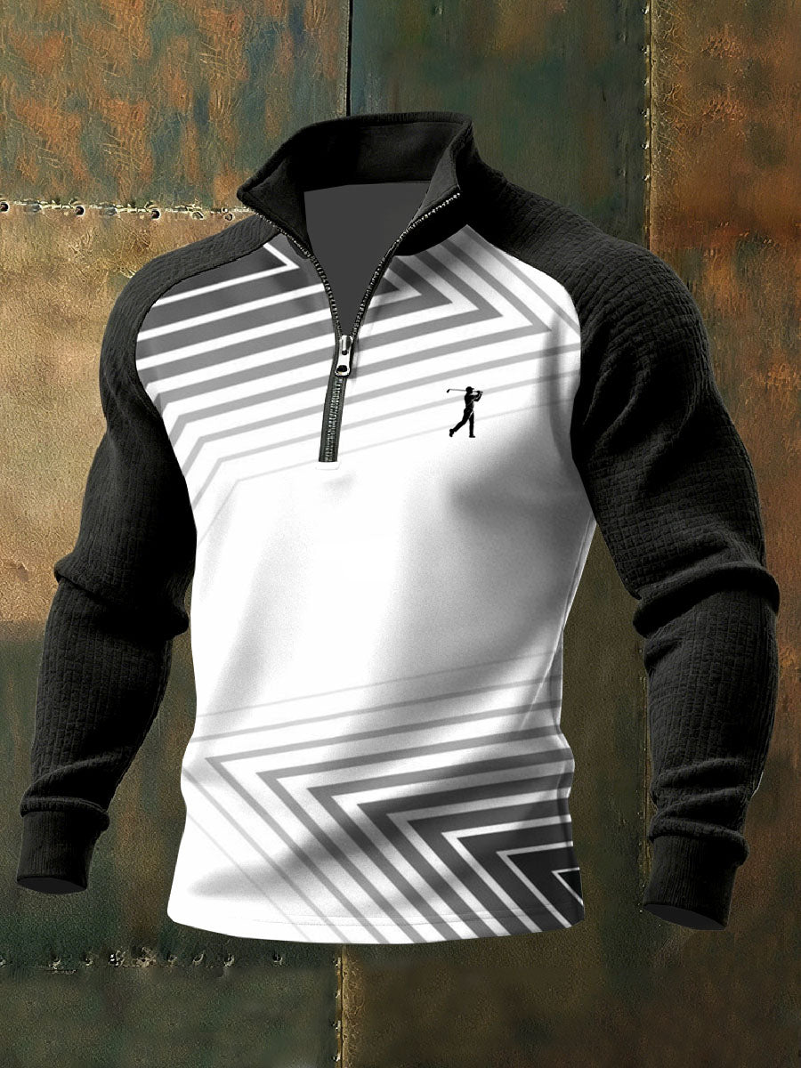 Men's Vintage Business Style Printed Casual Sweatshirt