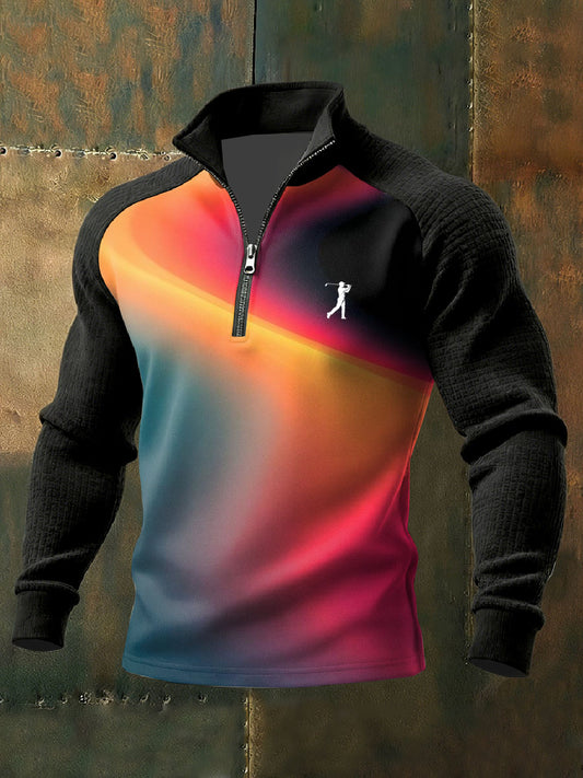 Men's Vintage Business Style Printed Casual Sweatshirt
