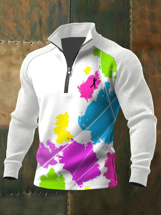 Men's Vintage Business Style Printed Casual Sweatshirt