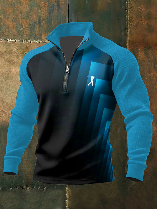 Men's Vintage Business Style Printed Casual Sweatshirt