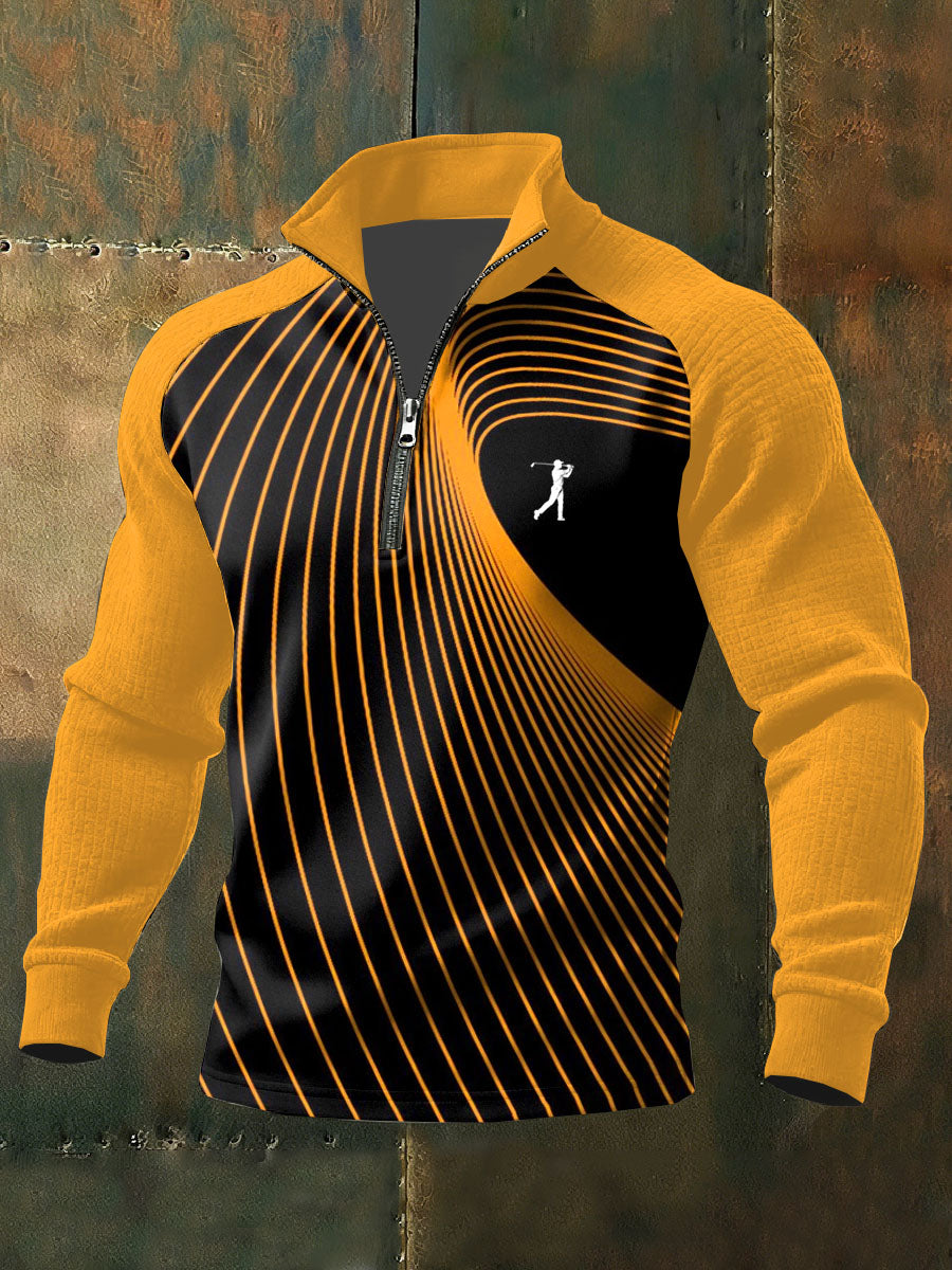 Men's Vintage Business Style Printed Casual Sweatshirt