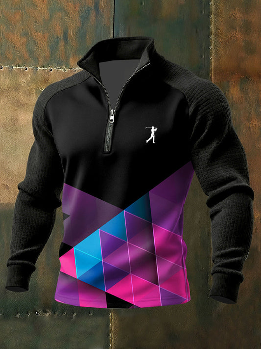 Men's Vintage Business Style Printed Casual Sweatshirt