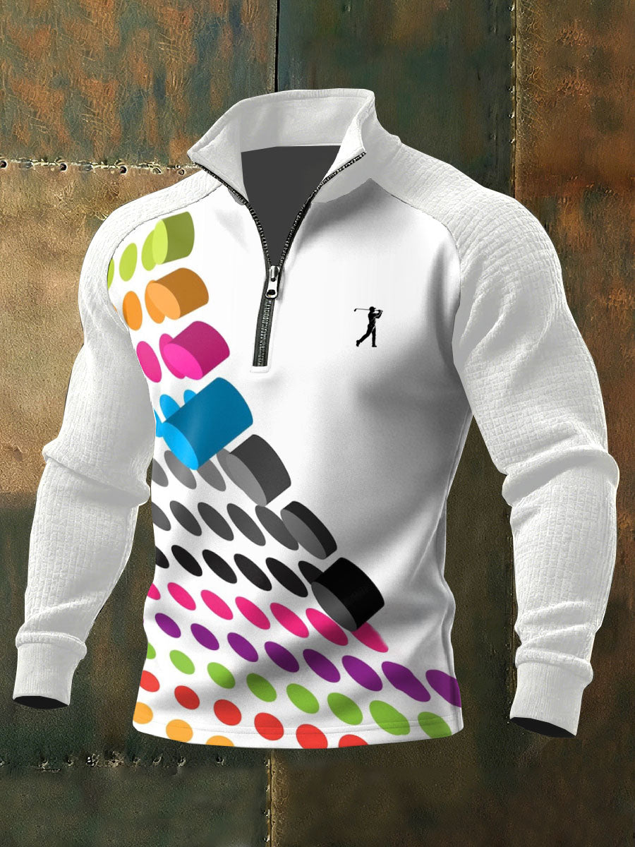 Men's Vintage Business Style Printed Casual Sweatshirt