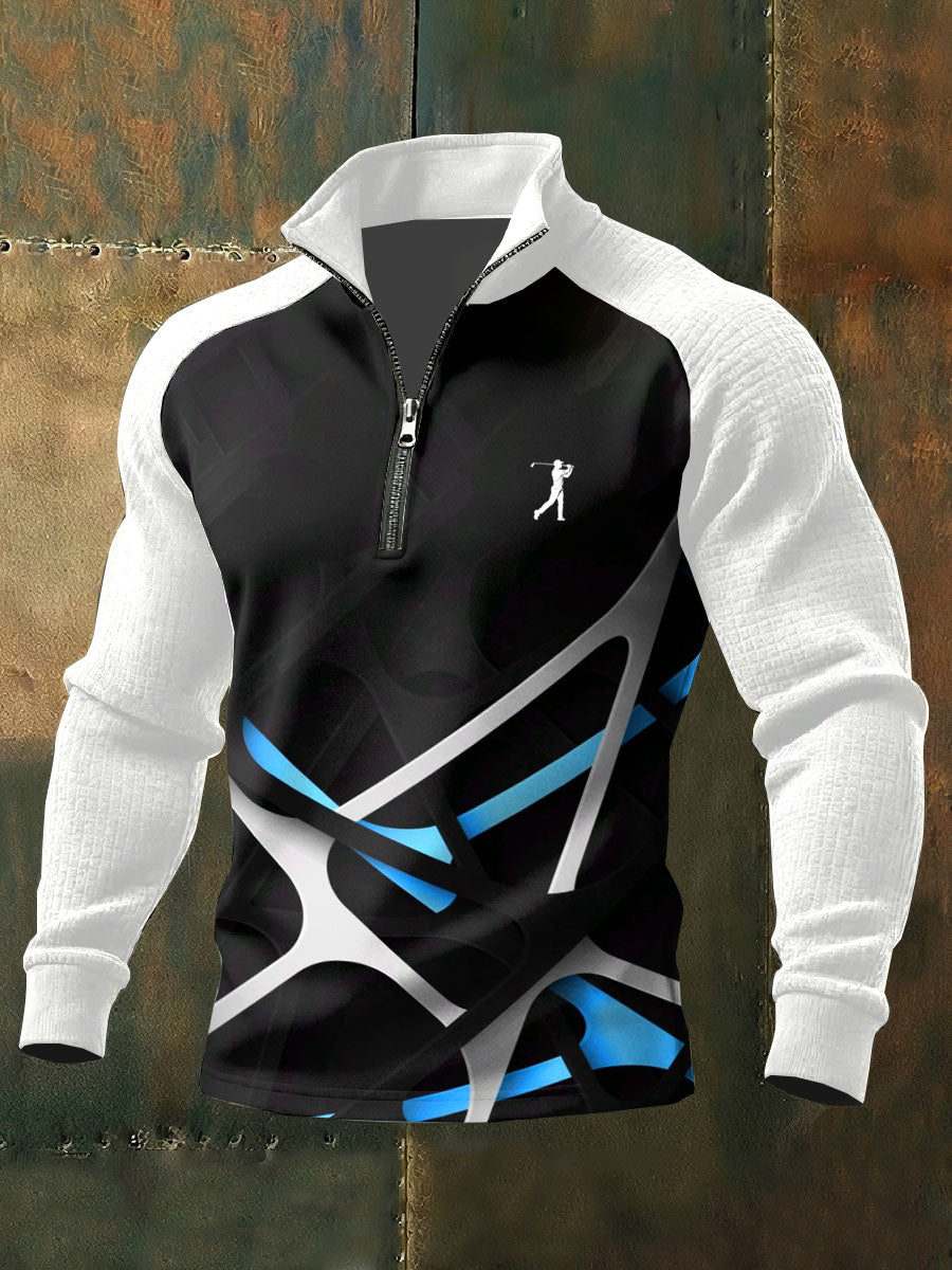 Men's Vintage Business Style Printed Casual Sweatshirt