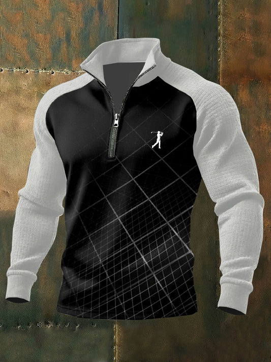 Men's Vintage Business Style Printed Casual Sweatshirt