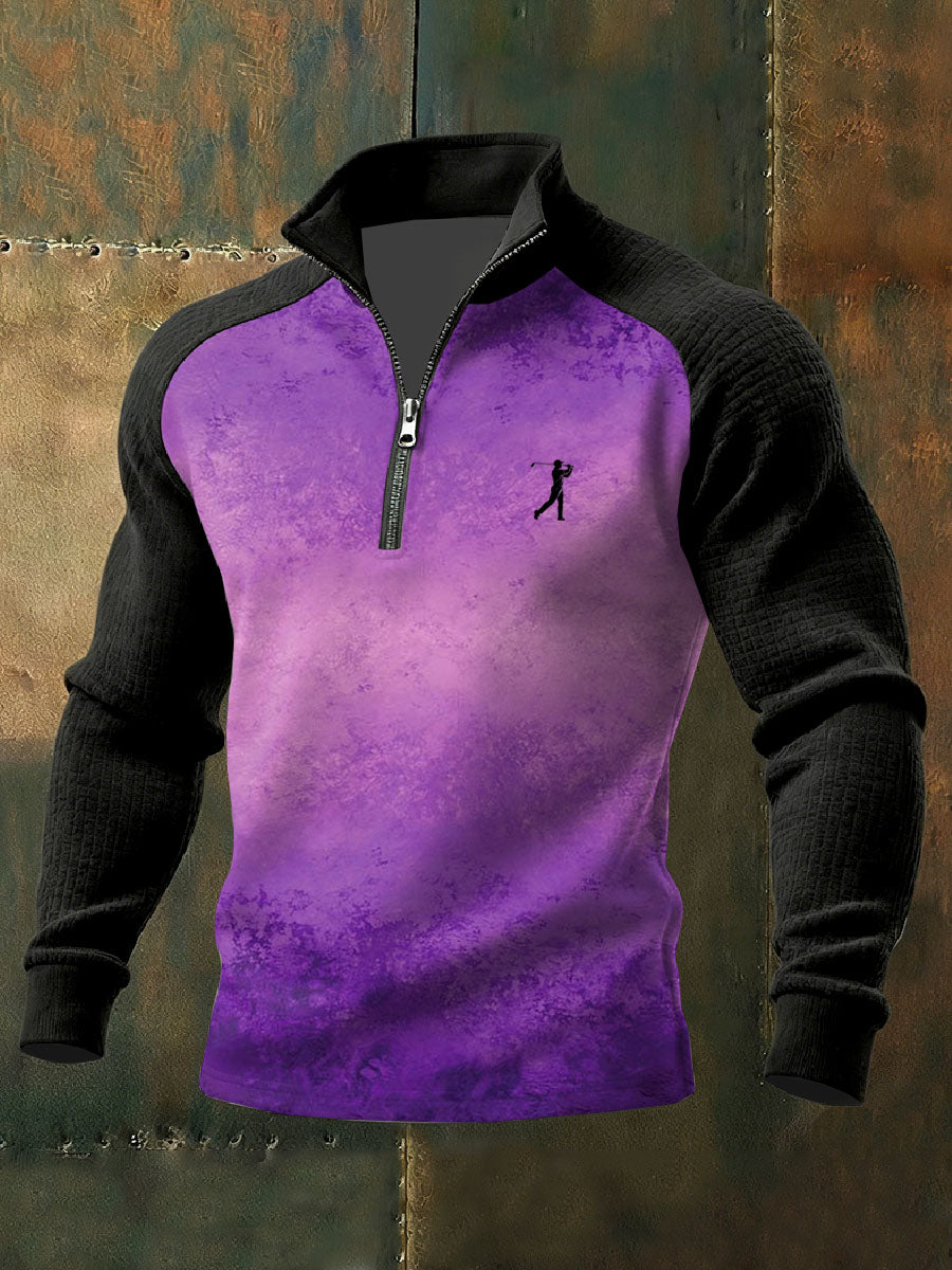 Men's Vintage Business Style Printed Casual Sweatshirt