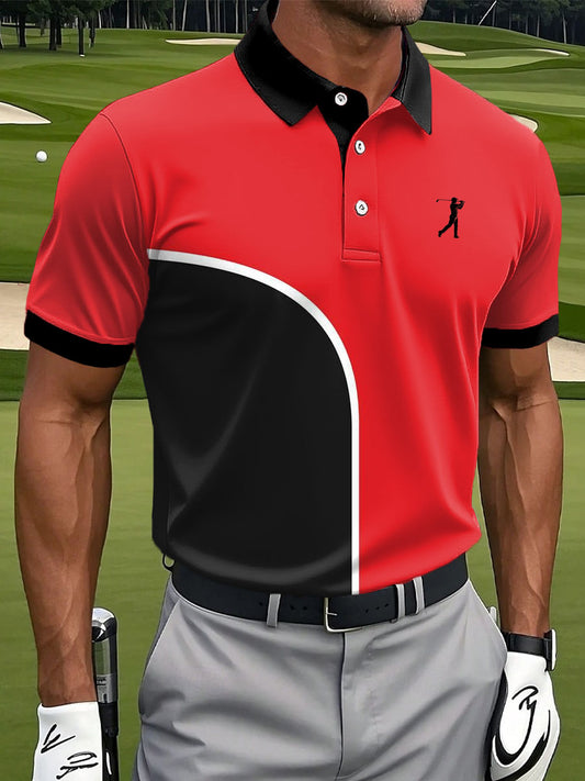 Men's Vintage Business Style Printed Casual Polo Shirt