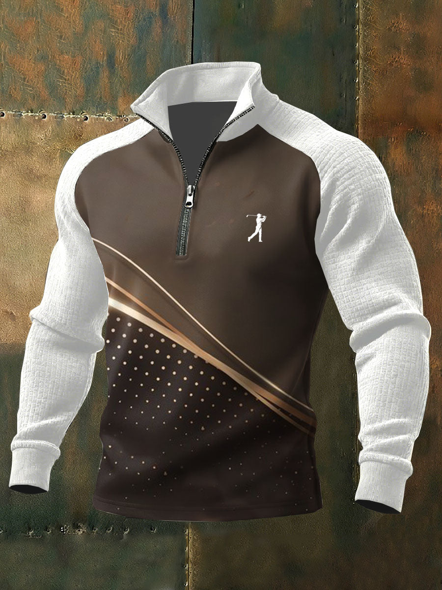 Men's Vintage Business Style Printed Casual Sweatshirt