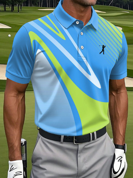 Men's Vintage Business Style Printed Casual Polo Shirt