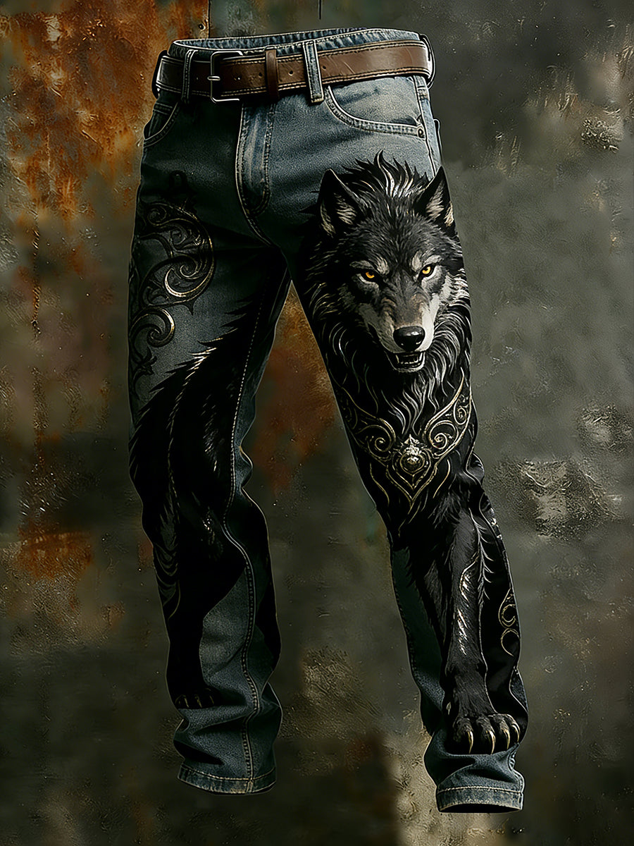 Men's Retro Business Style Casual Work Trousers