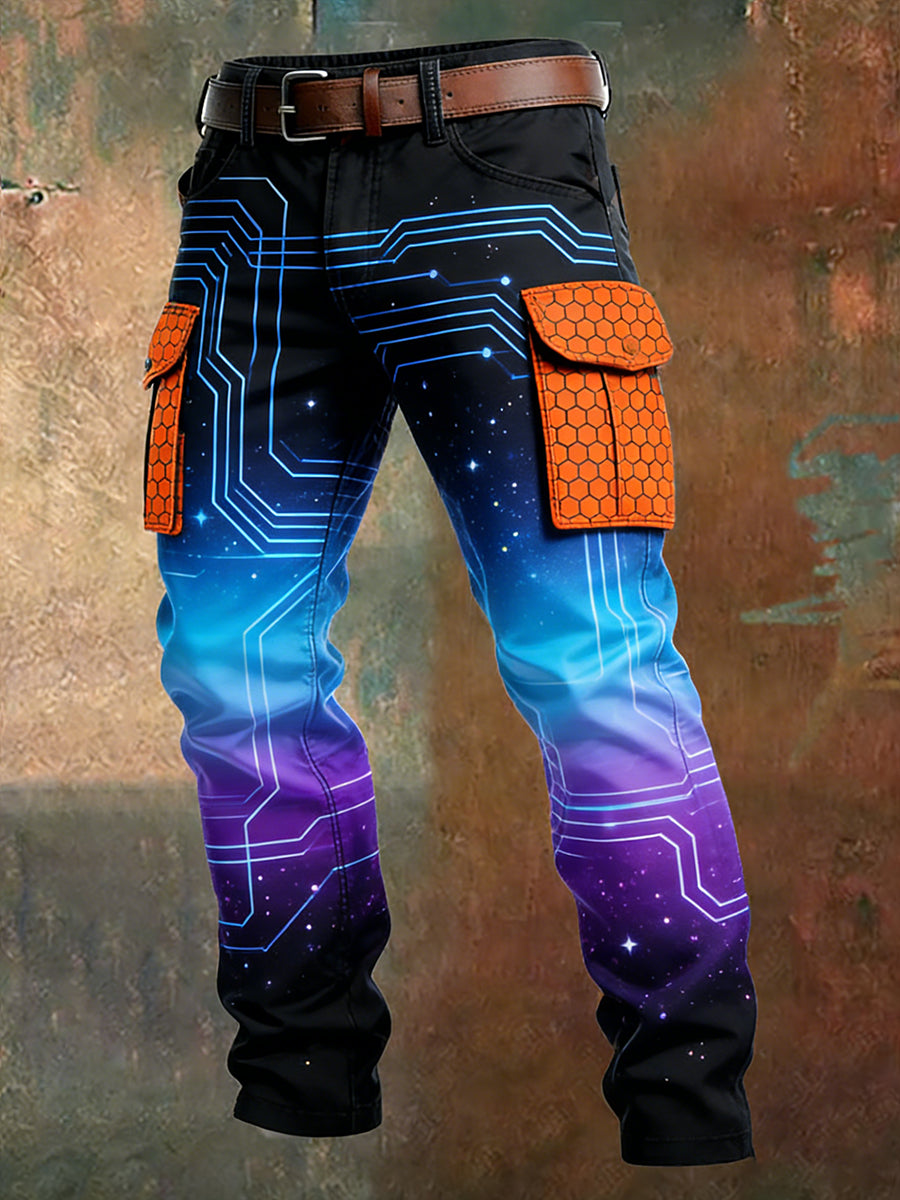 Men's Retro Business Style Casual Work Trousers