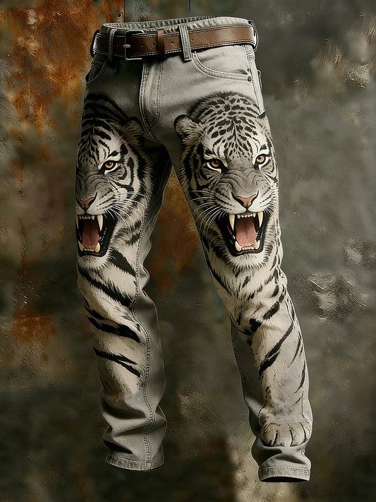 Men's Retro Business Style Casual Work Trousers
