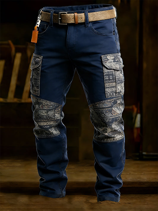 Men's Retro Business Style Casual Work Trousers