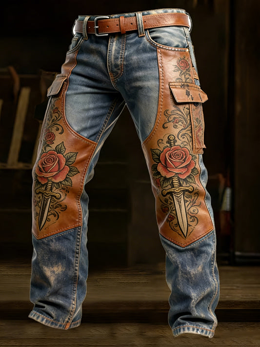 Men's Retro Business Style Casual Work Trousers