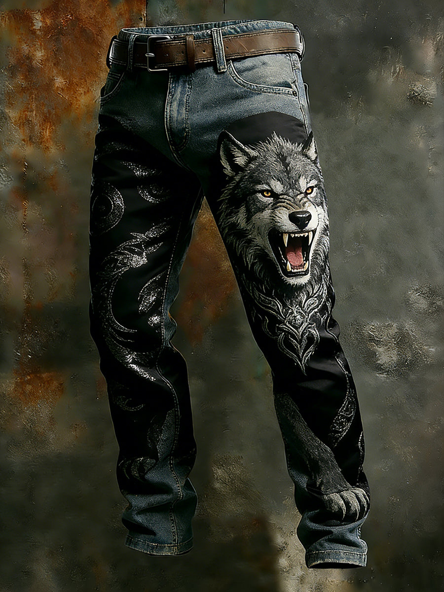 Men's Retro Business Style Casual Work Trousers