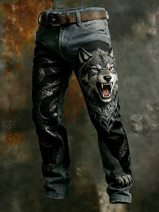 Men's Retro Business Style Casual Work Trousers
