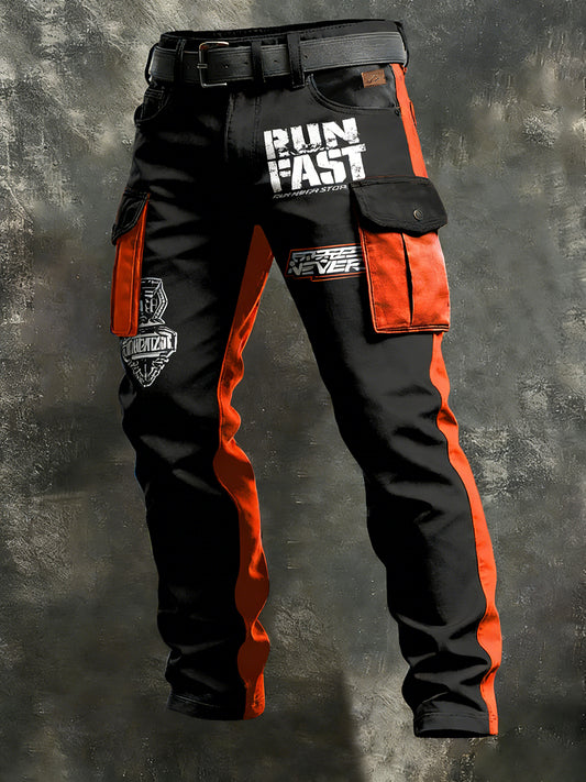 Men's Retro Business Style Casual Work Trousers