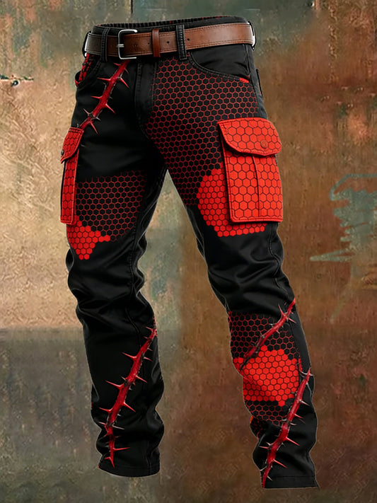Men's Retro Business Style Casual Work Trousers