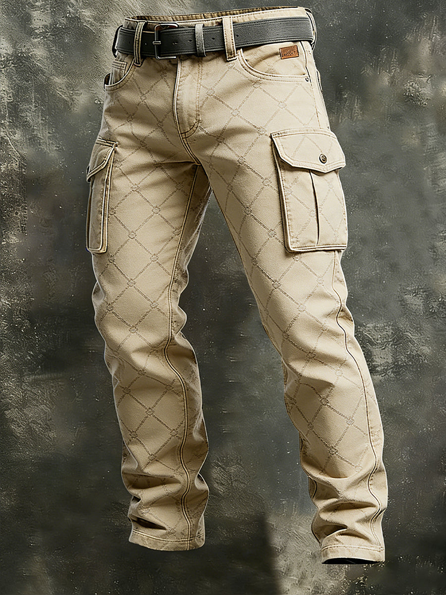 Men's Retro Business Style Casual Work Trousers