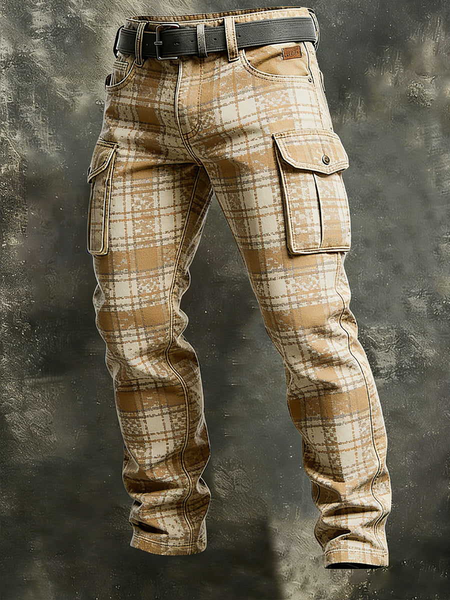 Men's Retro Business Style Casual Work Trousers