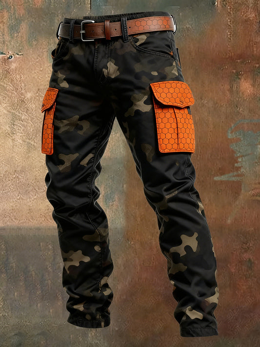 Men's Retro Business Style Casual Work Trousers