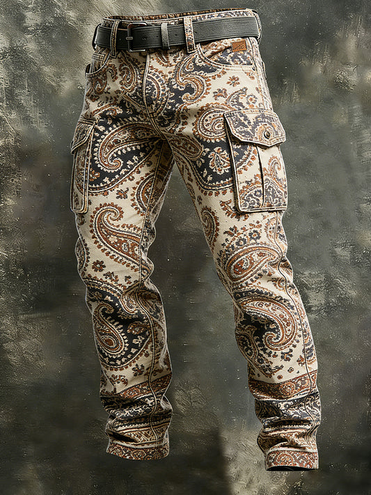 Men's Retro Business Style Casual Work Trousers