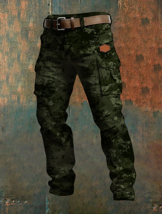 Men's Business-Style Printed Casual Trousers