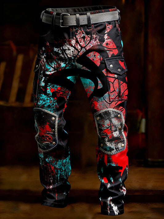 Men's Retro Business Style Casual Work Trousers