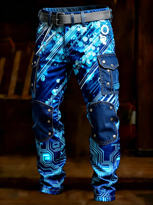 Men's Retro Business Style Casual Work Trousers