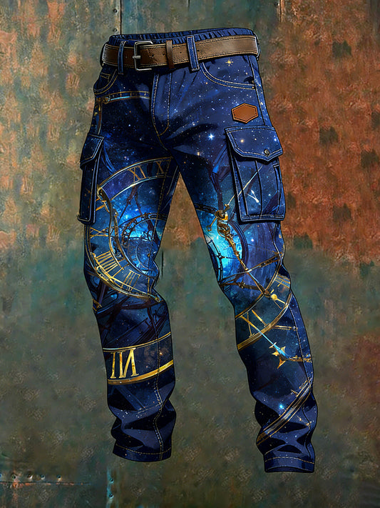 Men's Retro Business Style Casual Work Trousers